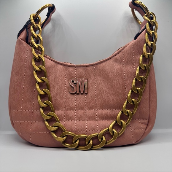 Pink Quilted Chain Shoulder Bag - Picture 1 of 6